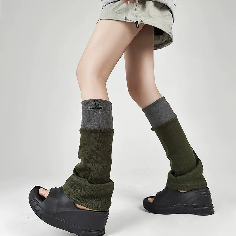 Leg Covers Drawstring Cotton Socks