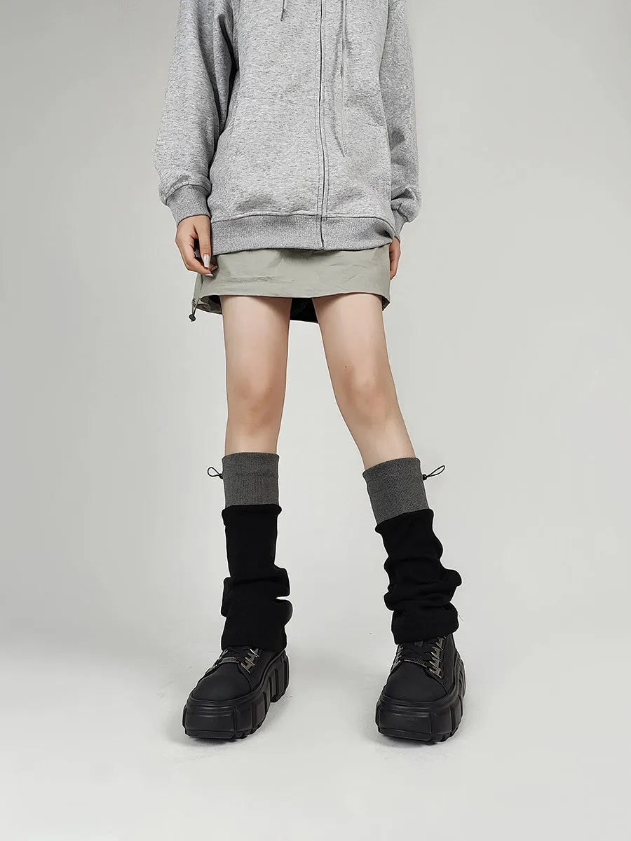 Leg Covers Drawstring Cotton Socks