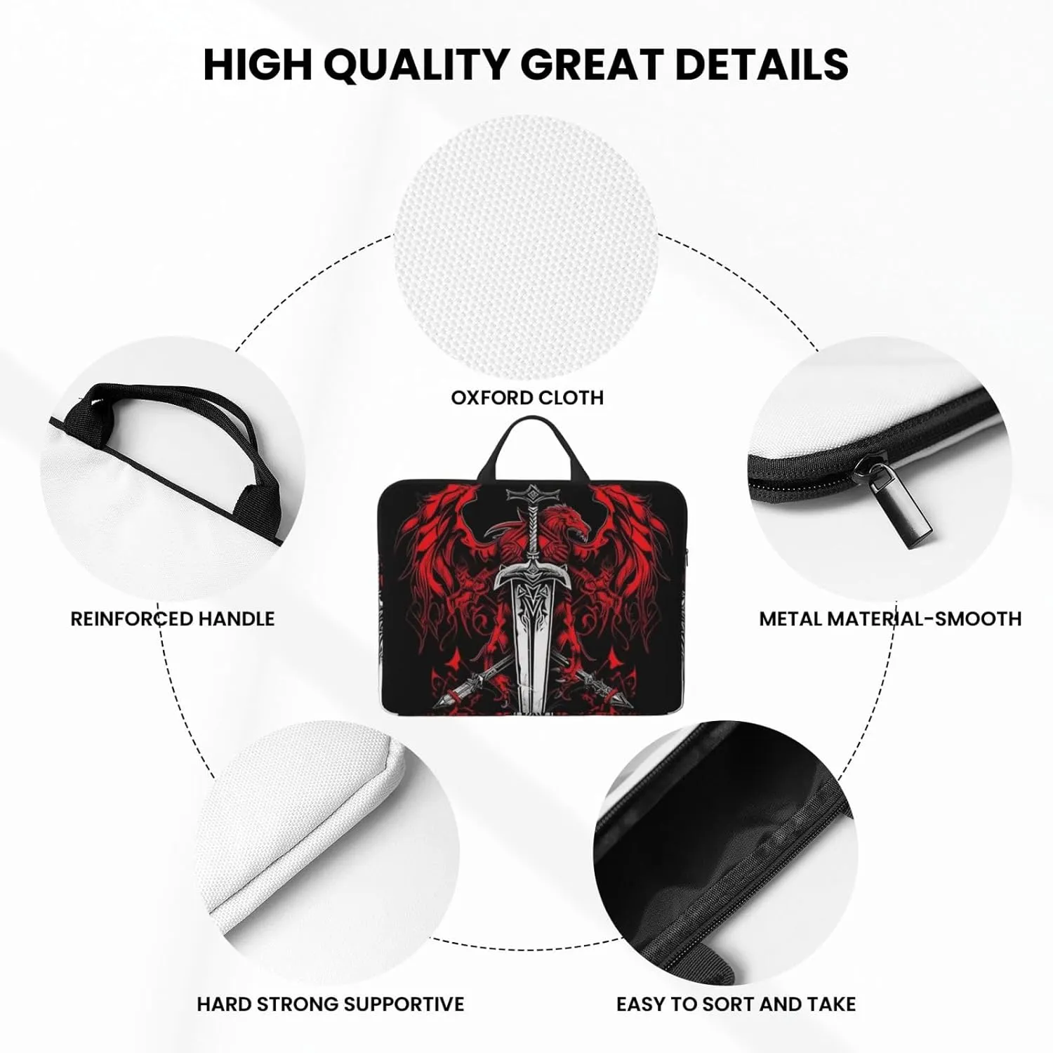 Legend of the Giant Blade 14 Inch Laptop Case, Water-Resistant and Shockproof Computer Cases for Laptopsï¼ŒSuitable for Daily Travel