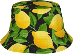Lemon Bucket Hat for Men Women Printed Fisherman Hat Packable Sun Cap Travel Outdoor Beach Caps