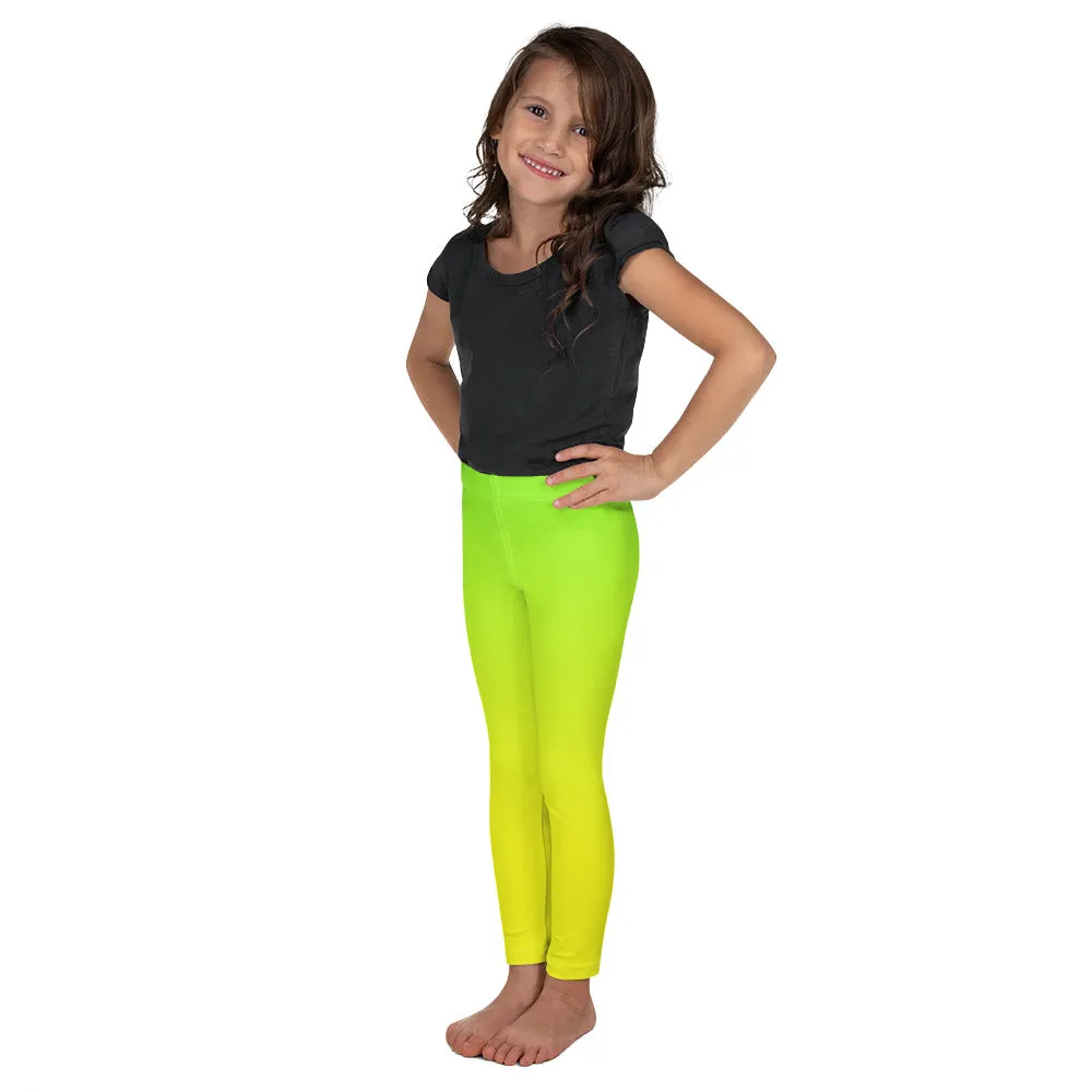 Lemon Lime Ombre Kid's Leggings