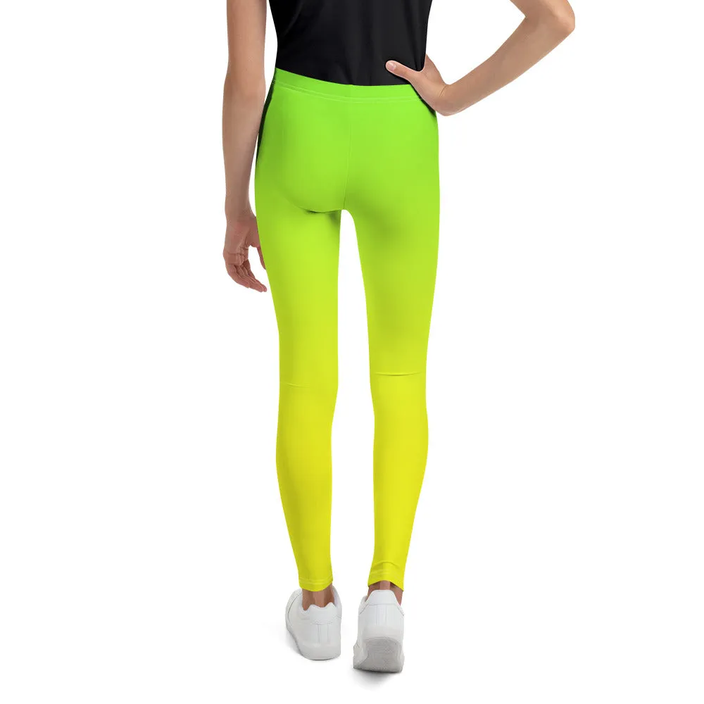 Lemon Lime Ombre Youth Leggings