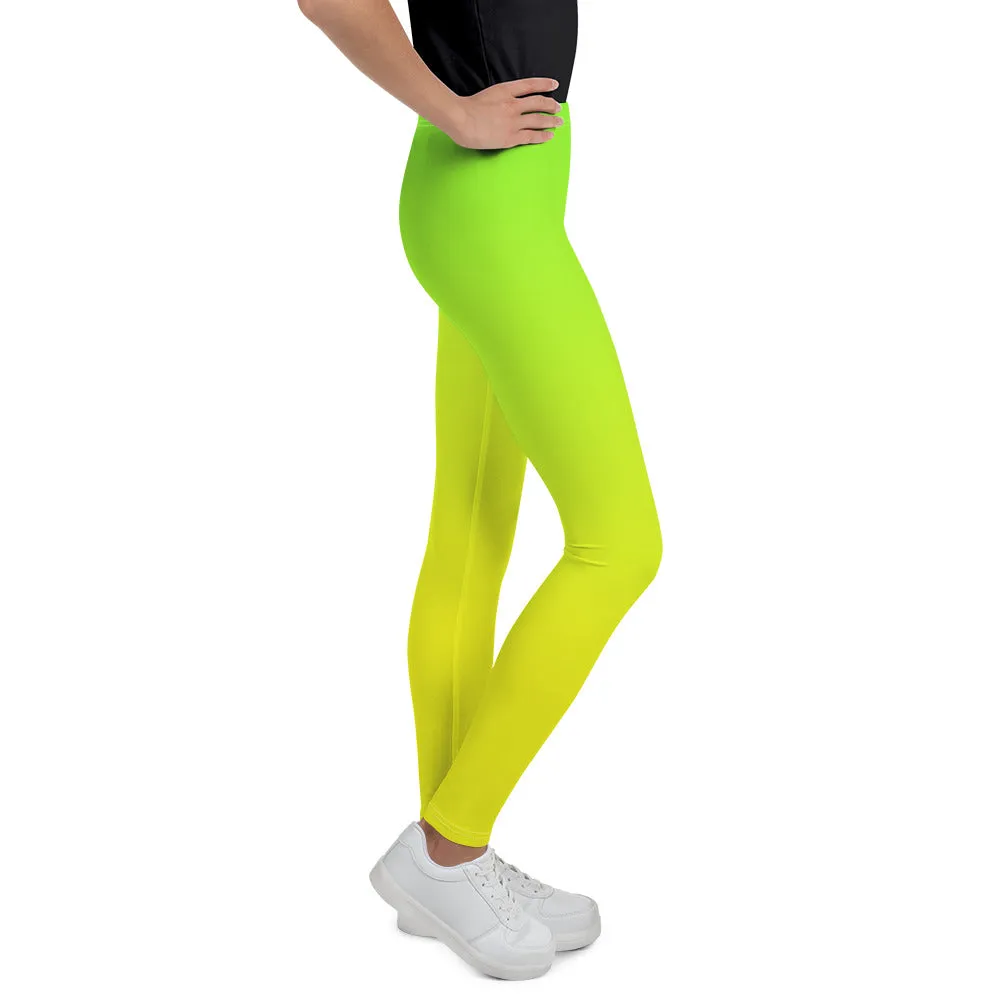 Lemon Lime Ombre Youth Leggings
