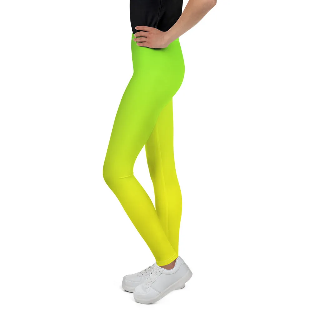 Lemon Lime Ombre Youth Leggings