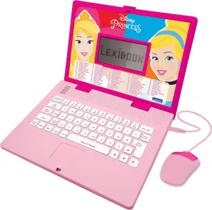 Lexibook, Educational and Bilingual Laptop Spanish/English, Girls Toy with 124 Activities to Learn, Play Games and Music, Pink, JC598DPi2