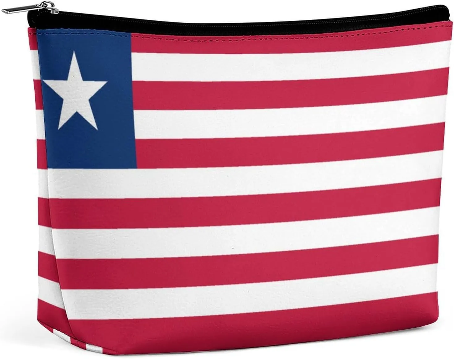 Liberia Flag Travel-Friendly Cosmetic Bag Zipper Makeup Organizer Pouch for Women