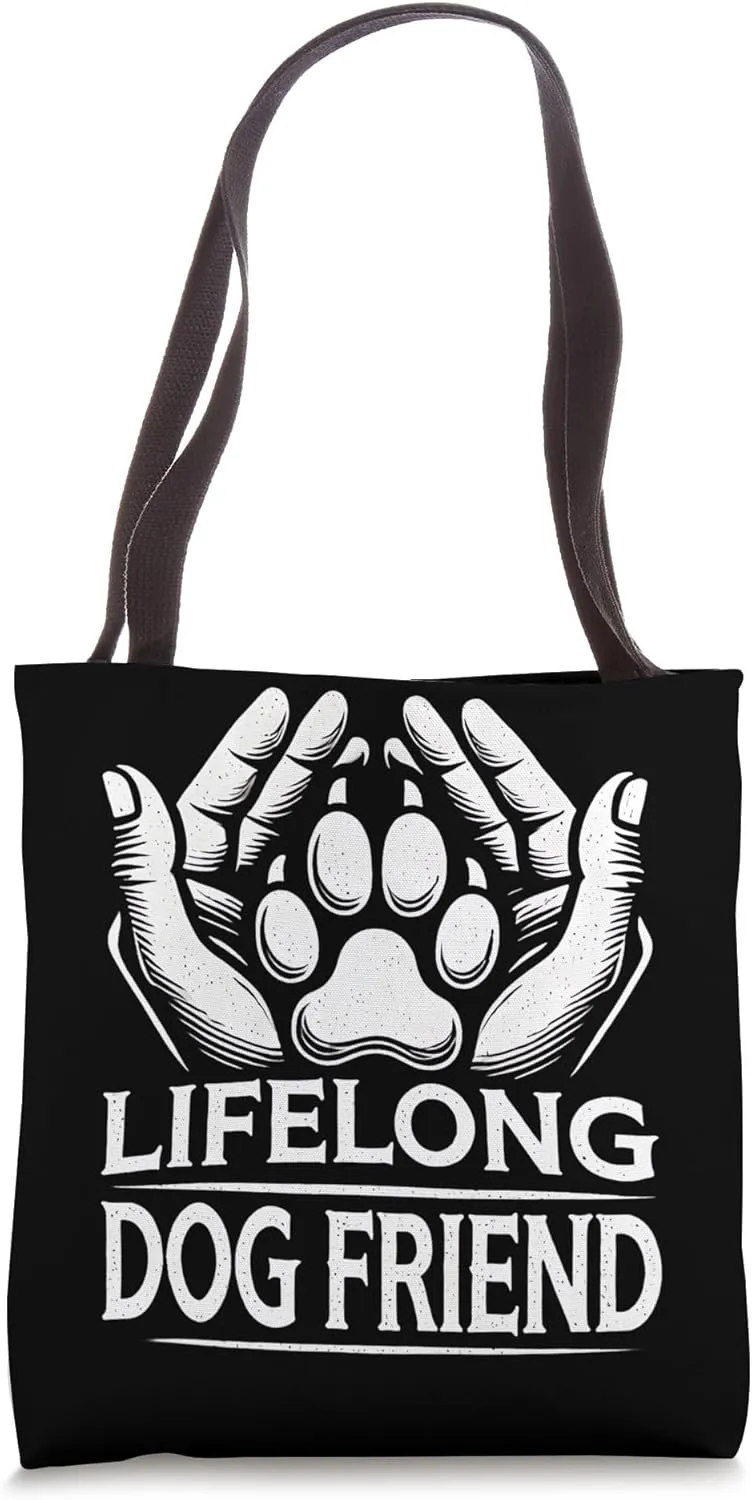 Lifelong Dog Friend Paw Tote Bag