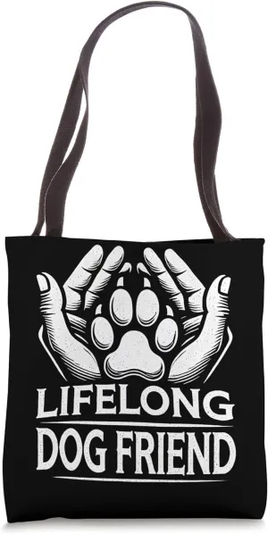 Lifelong Dog Friend Paw Tote Bag