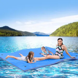 Lily Pad Floating Mat, 7'/8'/9'/13'/15.5' Floating Mat, 3-Layer Tear-Resistant XPE Foam Floating Water Mat for Water Recreation, Lake, Pool, River, Ocean, Boat, Suitable for Adults and Kids