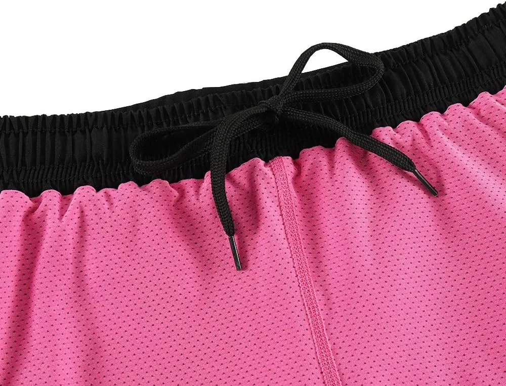 Lixada Women's Running Shorts 2-in-1 Double Layer Elastic Waistband Workout Fitness Active Yoga Jogging Athletic