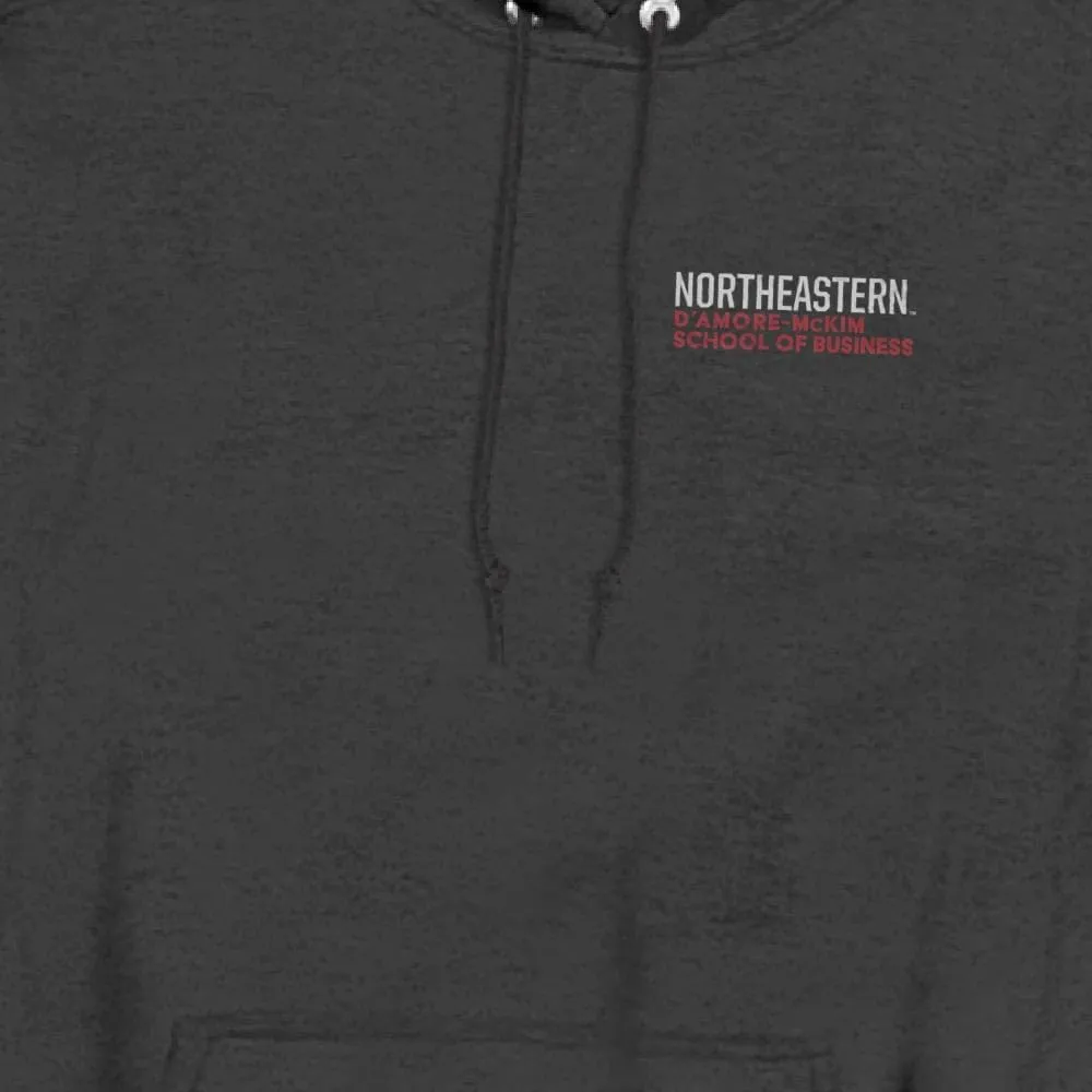 LOGOVISION Northeastern University Official D'More-Mckim School Of Business Left Chest Logo Unisex Adult Pull-Over Hoodie