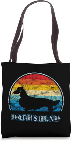 Longhaired Dachshund Vintage Design Dog Tote Bag