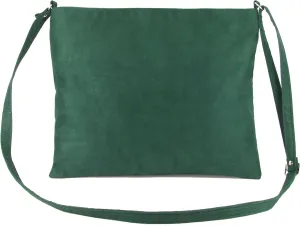 LONI Womens Hot Faux Suede Shoulder Bag Cross-Body Bag Flat with Zip-Top