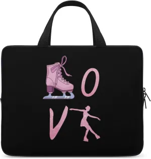 Love Skate Figure Skating Laptop Bag Laptop Case Computer Messenger Bag with Adjustable Shoulder Strap