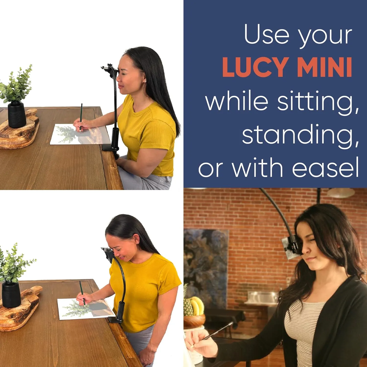 LUCY Mini Drawing Tool with Photo Enlarger & Bag by Draw LUCY | Camera Lucida Photo Enlarging Accessory for Painting | LUCY Drawing Projector for Artists | Artistic Aid - Drawing Tool for Artists