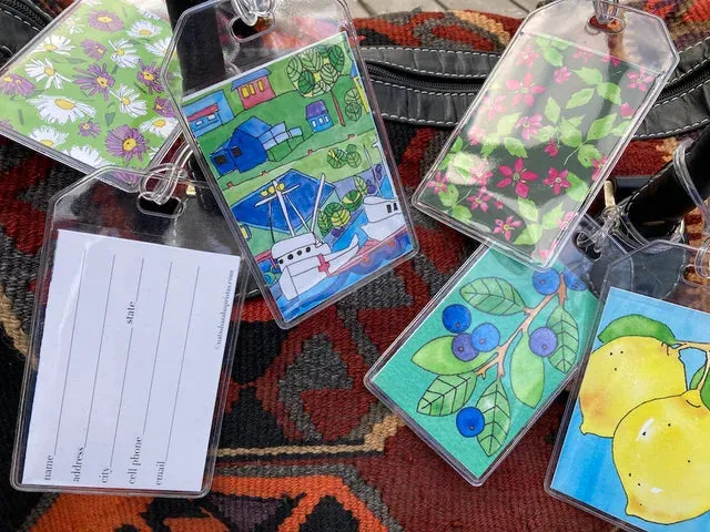 Luggage Tags, Wild Roses
