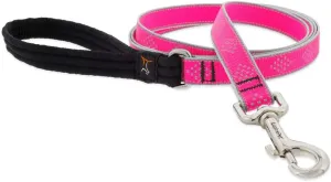Lupine Reflective Dog Leash 6-Foot by 3/4" Wide Pink Diamond