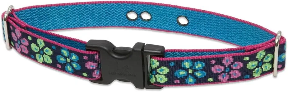 LupinePet Originals 1" Flower Power 16-24" Containment Collar Strap for Medium and Larger Dogs