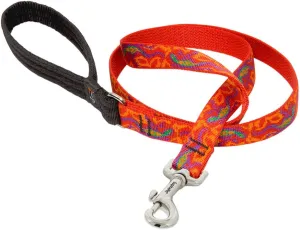 LupinePet Originals 3/4" Go Go Gecko 6-Foot Padded Handle Leash for Medium and Larger Dogs