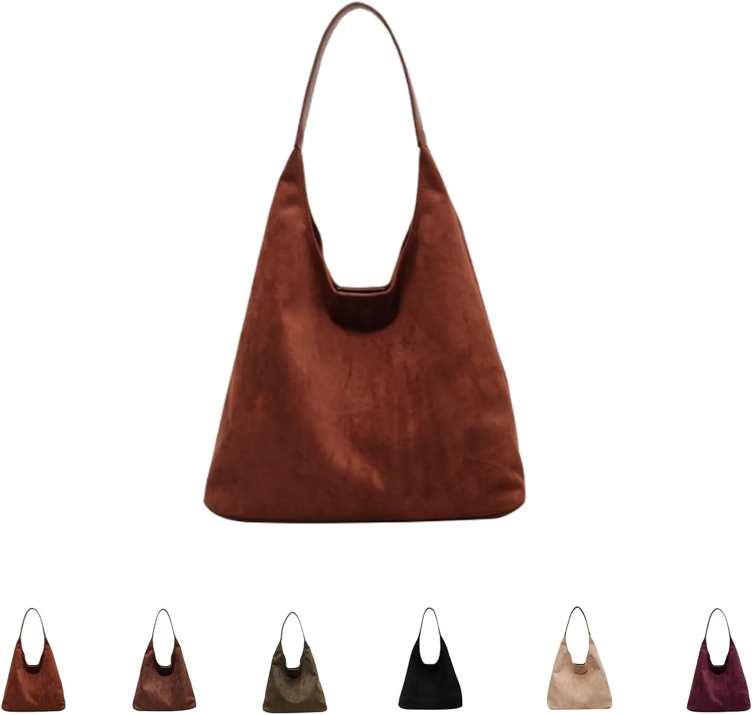Luxury Suede Tote Bag for Women - Spacious Work & Travel Purse with Magnetic Closure