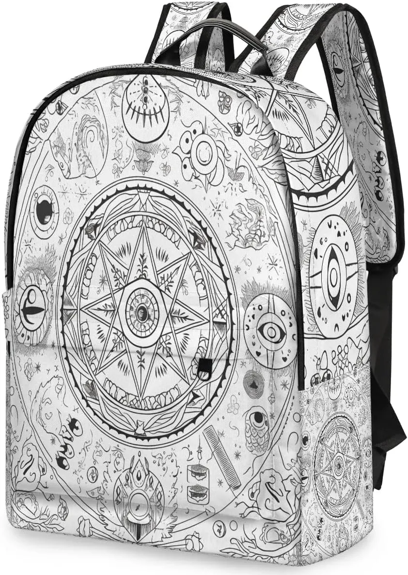 Magical Formation Print Backpack for Women Men Lightweight Laptop Backpack Carry on Backpacks Casual Shoulder Bag with Adjustable Shoulder Strap for Travel Gym Work