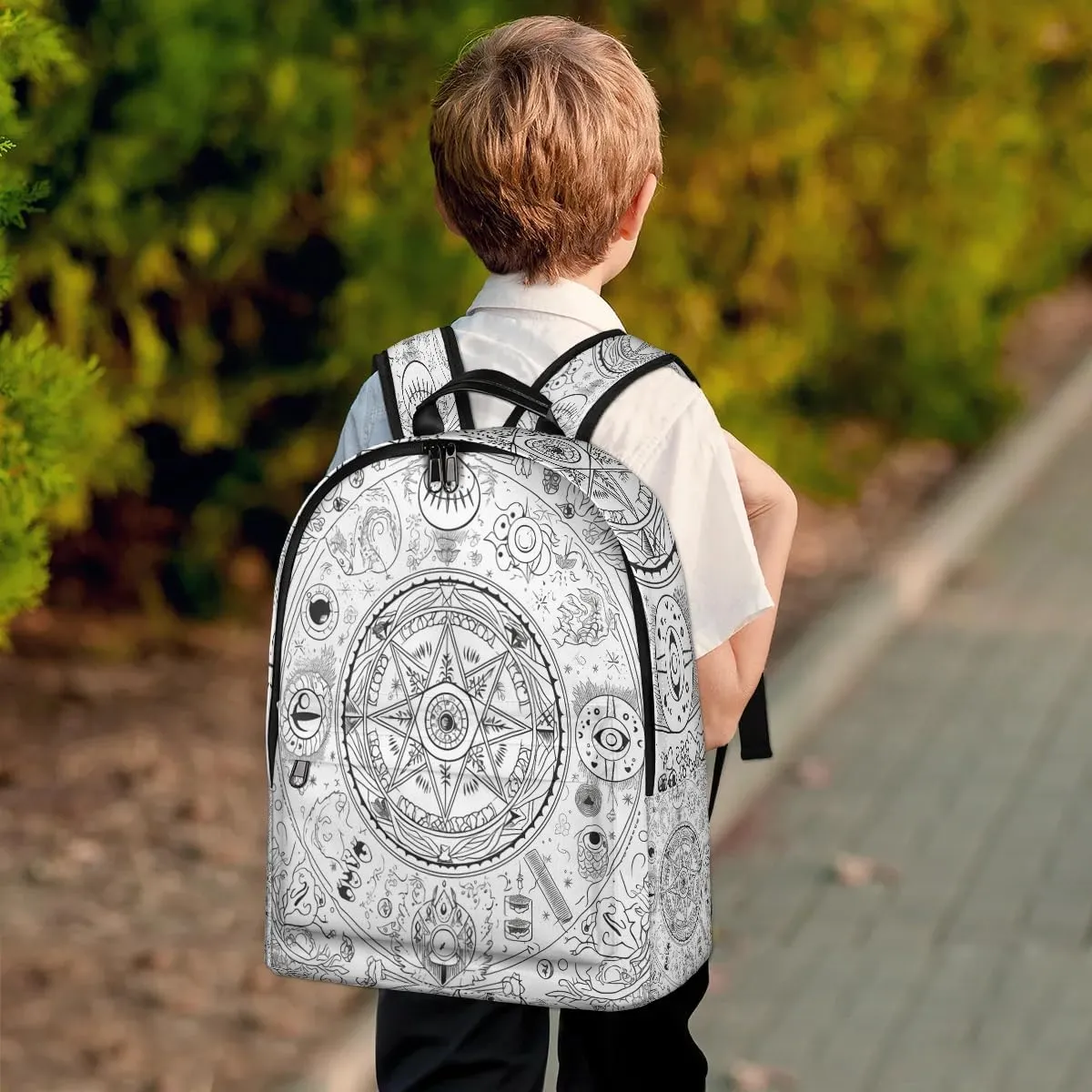 Magical Formation Print Backpack for Women Men Lightweight Laptop Backpack Carry on Backpacks Casual Shoulder Bag with Adjustable Shoulder Strap for Travel Gym Work