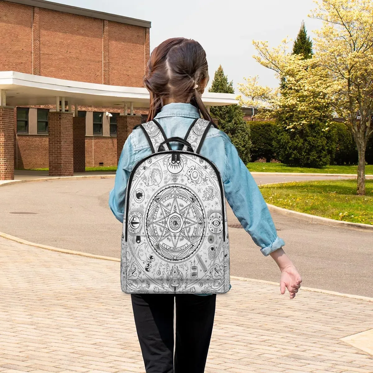 Magical Formation Print Backpack for Women Men Lightweight Laptop Backpack Carry on Backpacks Casual Shoulder Bag with Adjustable Shoulder Strap for Travel Gym Work