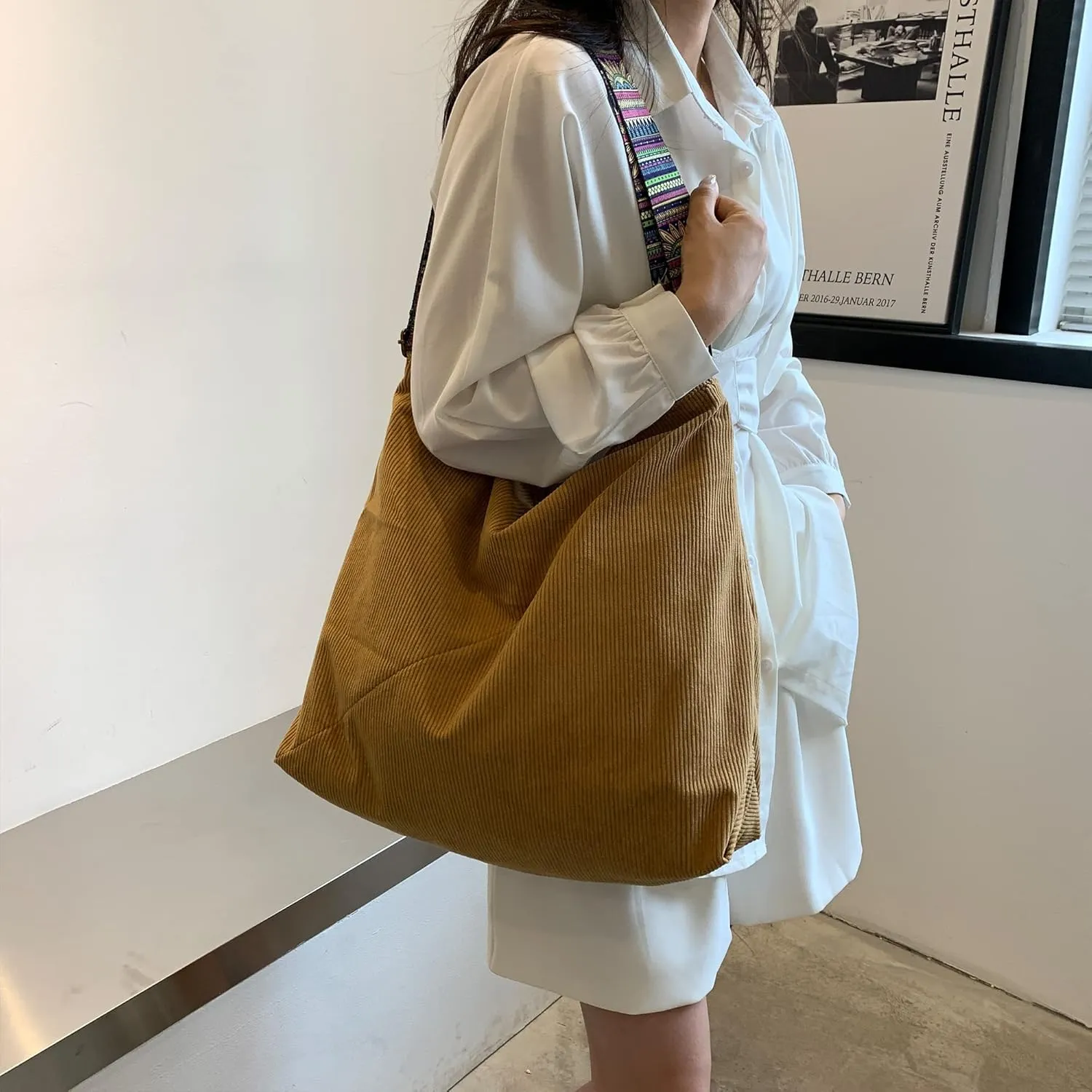 Makukke Tote Bag Women Large Crossbody Bag Stylish Handbag for Women Corduroy Hobo Bag Fashion shoulder Bag Purse