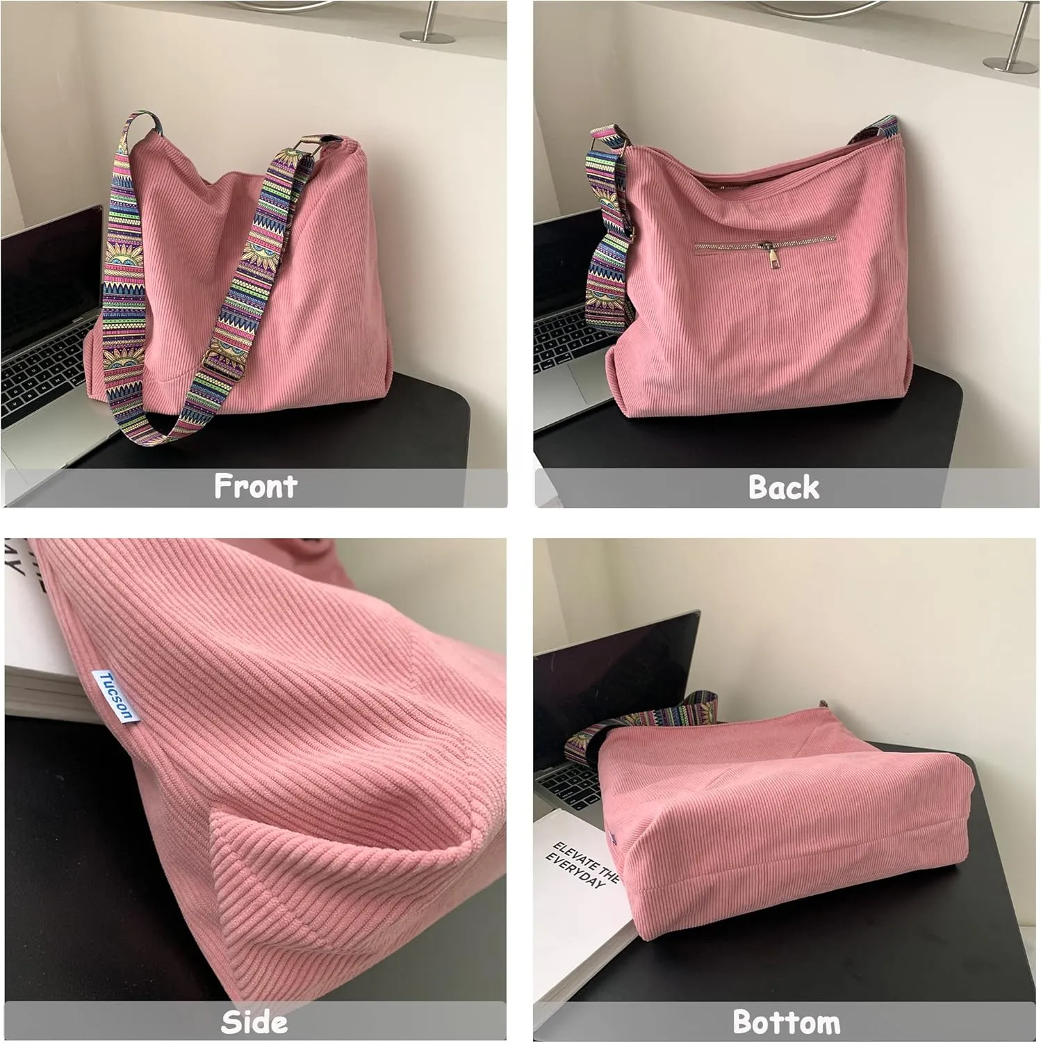 Makukke Tote Bag Women Large Crossbody Bag Stylish Handbag for Women Corduroy Hobo Bag Fashion shoulder Bag Purse