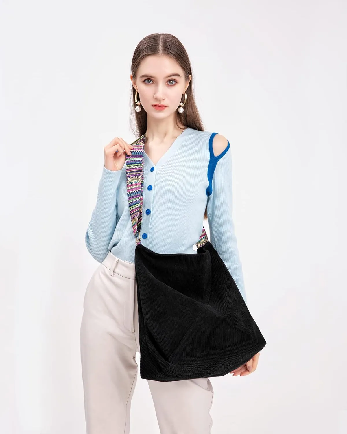 Makukke Tote Bag Women Large Crossbody Bag Stylish Handbag for Women Corduroy Hobo Bag Fashion shoulder Bag Purse