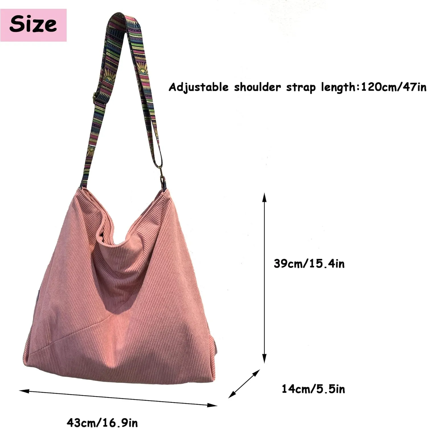 Makukke Tote Bag Women Large Crossbody Bag Stylish Handbag for Women Corduroy Hobo Bag Fashion shoulder Bag Purse