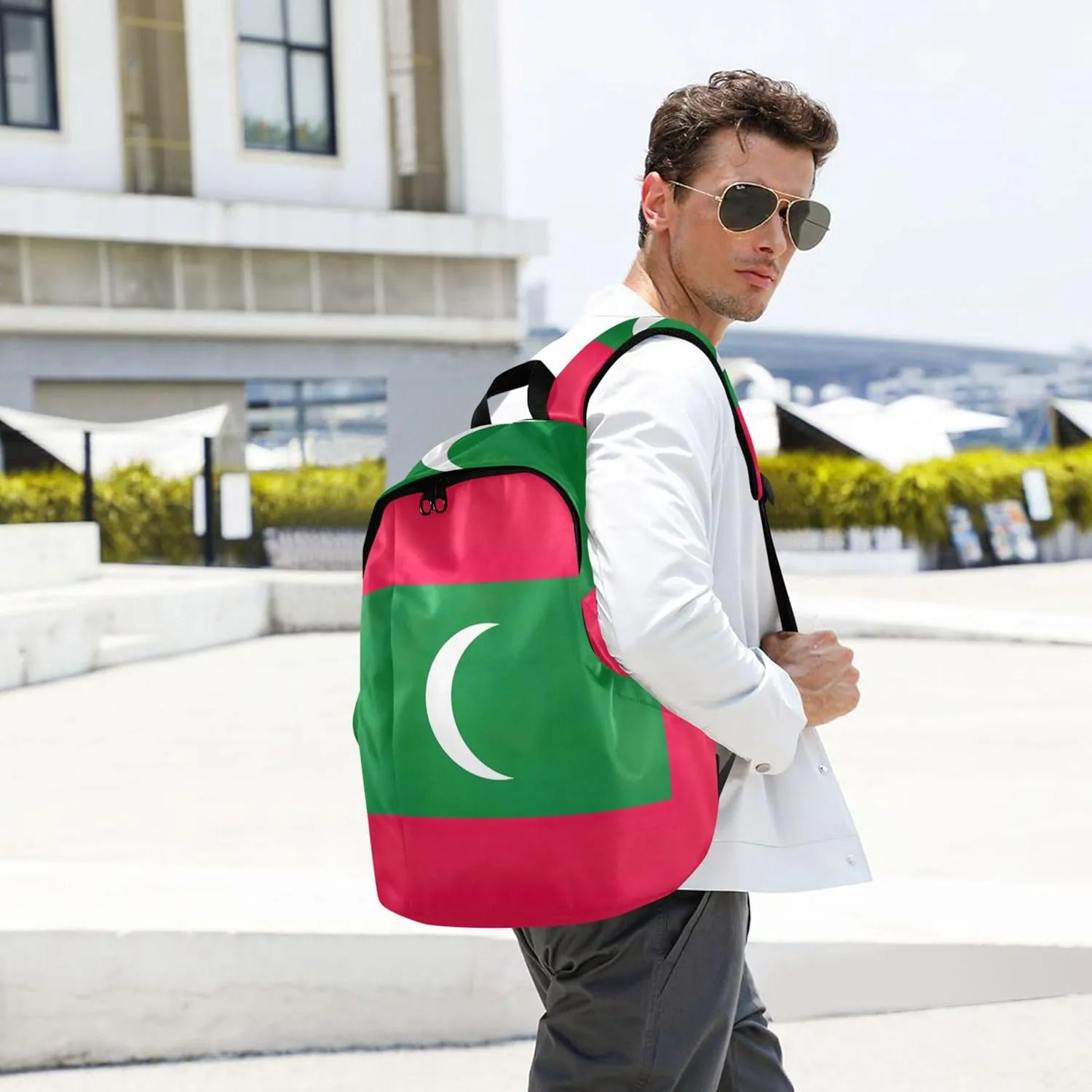 Maldives Flag Casual Backpacks for Women Cute Cool Bookbag Backpack for School