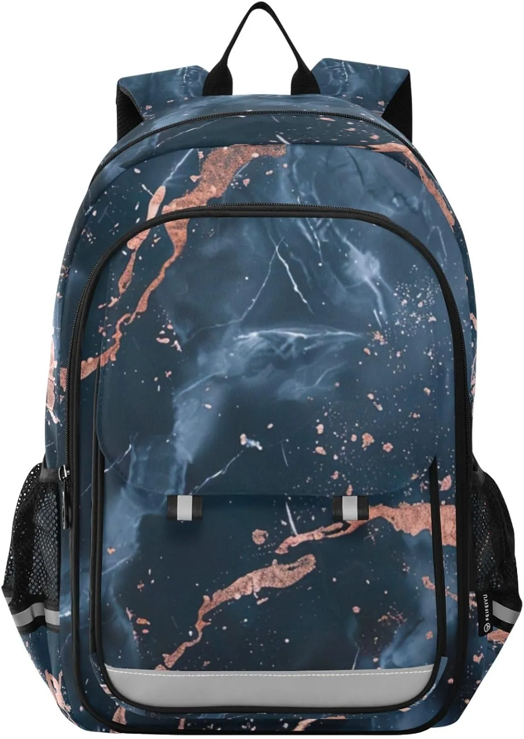 Marble Patterns Print Backpack for Boys Middle-School Elementary Bookbags 20325485