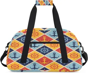 Maritime Mood Kids Overnighted Duffel Bag Carry-On Size & Ideal for School Practice or Weekender Travel with Zip and Shoulder Stra for Boys & Girls
