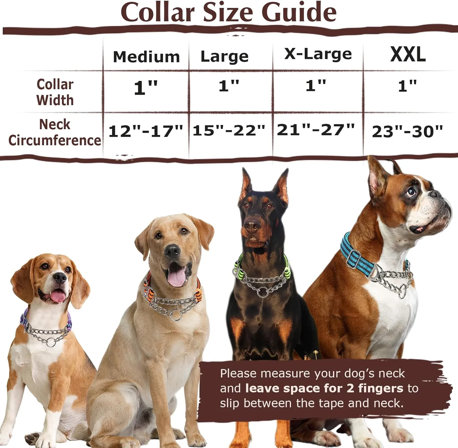 Martingale Collar for Large Dog with Chain，Reflective & Padded Comfortable & Safe No-Pull Dog Collar for Training & Walks（Pink L