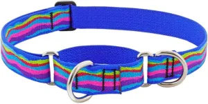 Martingale Dog Collar by Lupine 1" Wide Ripple Creek Design adjusts 15" to 22"