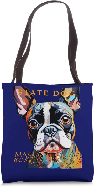 Massachusetts Territory Dog The Boston Terrier Artistic Tote Bag