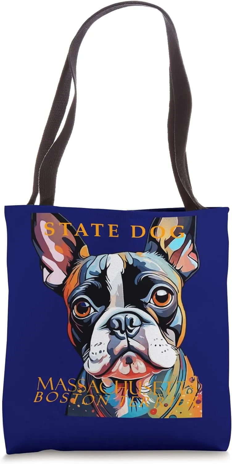 Massachusetts Territory Dog The Boston Terrier Artistic Tote Bag