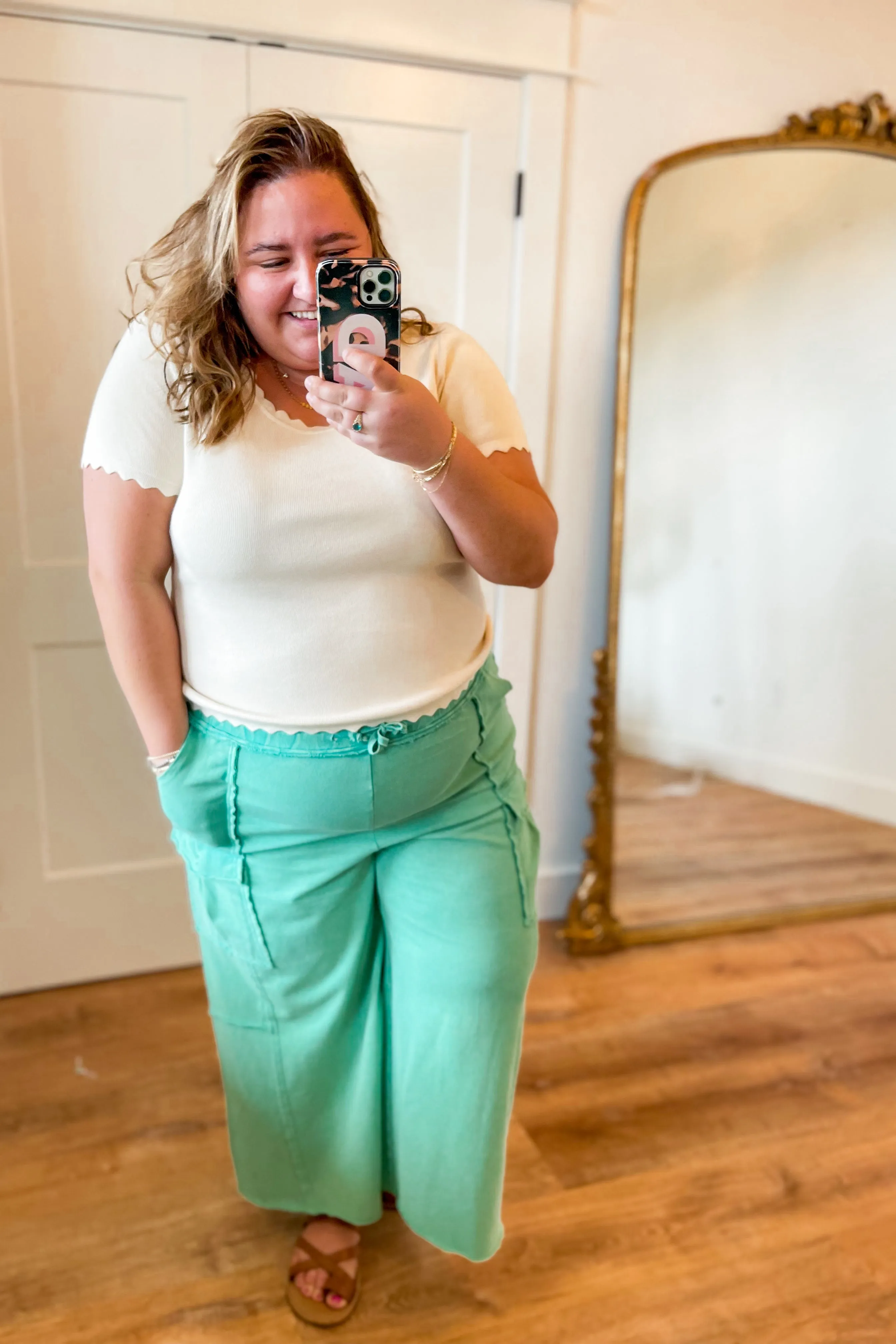 Mateo Mineral Washed Wide Leg Cargo Pants [S-3X]