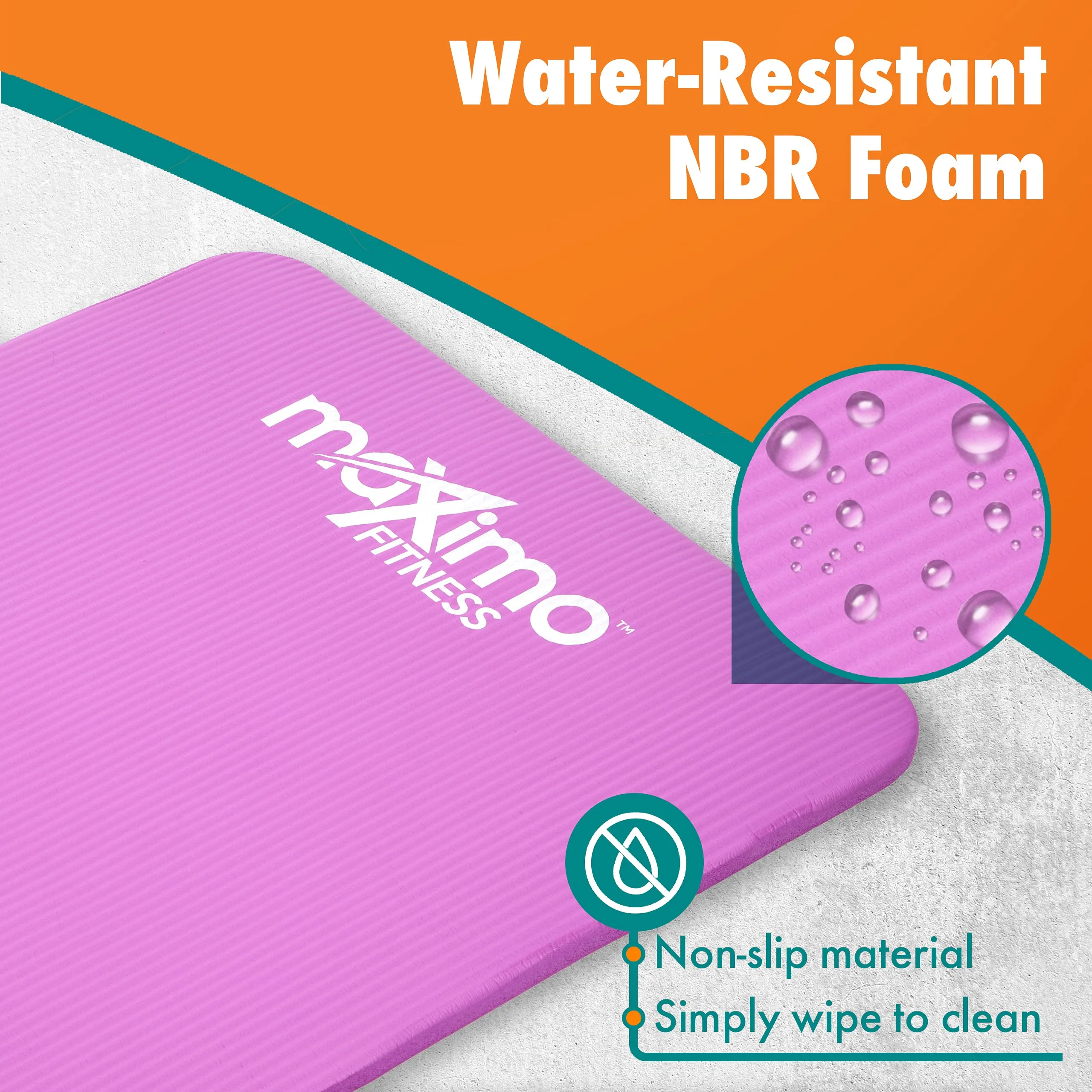 Maximo Fitness Yoga Mat - Multipurpose 72" x 24" x 0.5"(Standard) Exercise Mat for Men, Women and Kids, Ideal Non Slip Workout Mats for Yoga, Pilates, Gym Exercise with Carrying Strap