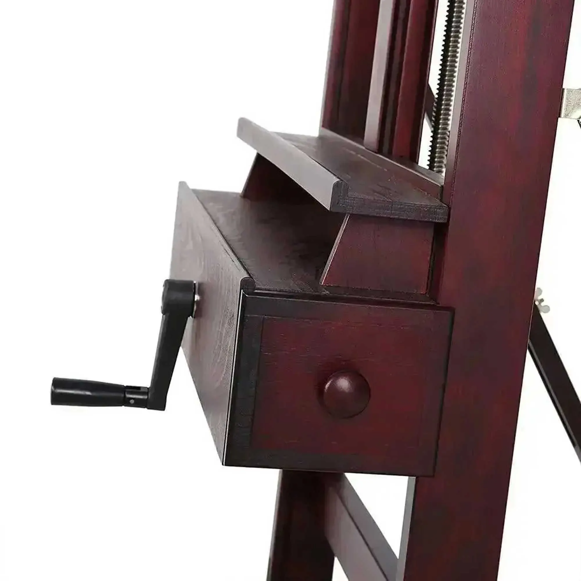 MEEDEN Deluxe Crank Adjusting Master Artist H-Frame Easel - Mahogany