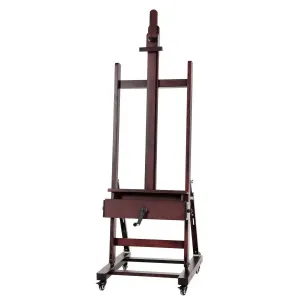 MEEDEN Deluxe Crank Adjusting Master Artist H-Frame Easel - Mahogany