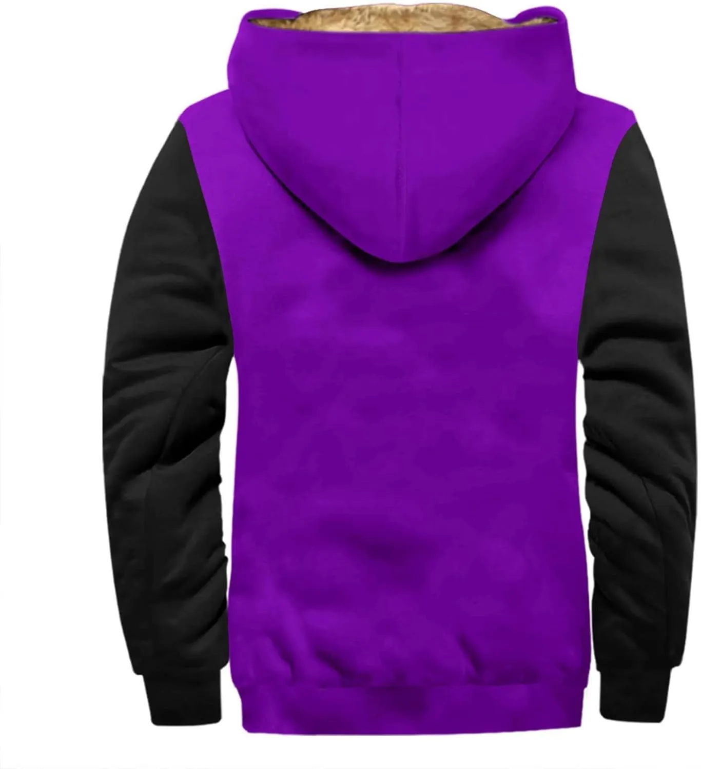 Men Coats Winter Sherpa Fleece Lined Long Sleeve Jackets Vintage Print Zipper Coats Comfy Dressy Hoodies