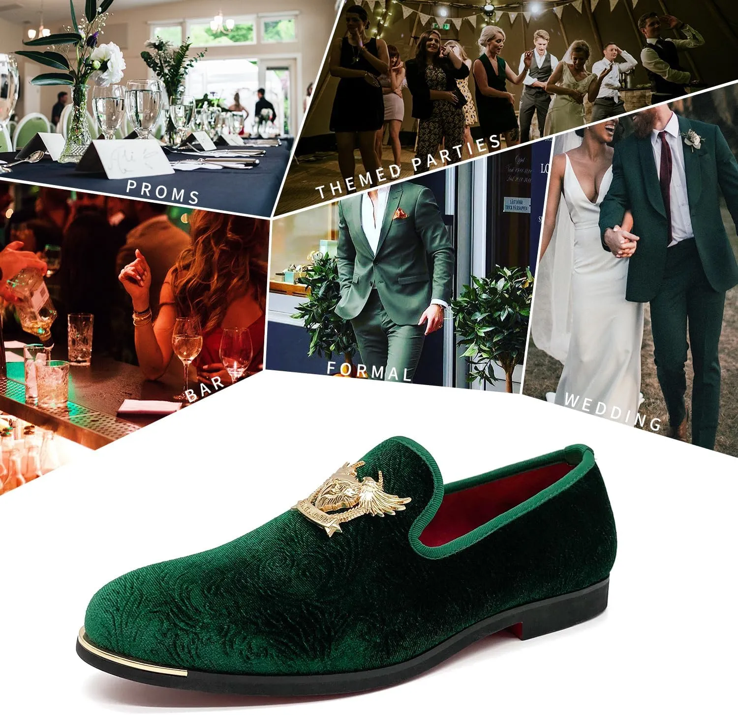 Men's Loafers Vintage Slip on Suede Dress Shoes Velvet Dress Loafers Size 7-13