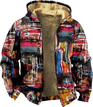 Men's Long Winter Coat Heavyweight Down Jacket Winter Warm Jacket Outerwear Quilted Down Casual Hoodies with Pocket