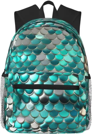 Mermaid Scale print Lightweight and comfortable backpack Casual Laptop Backpack for Travel Hiking