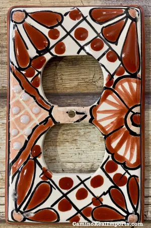 MEXICAN TALAVERA POTTERY OUTLET SWITCH PLATE TDSP013