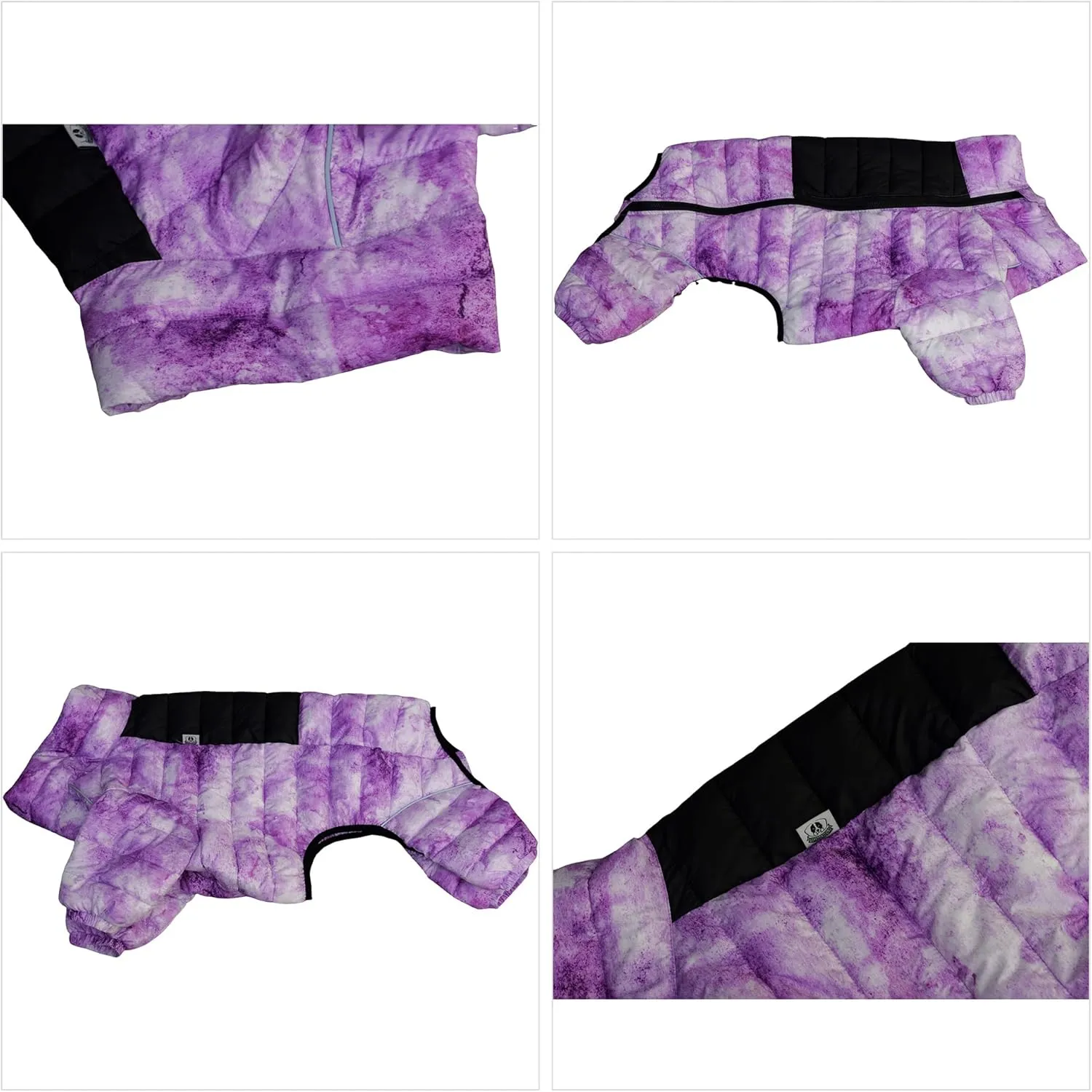 Micai Dog Warm Jacket, Waterproof Windproof Reflective Vest, Zippered Adjustable Outdoor Snow Jacket for Small to Large Dogs, Purple XL