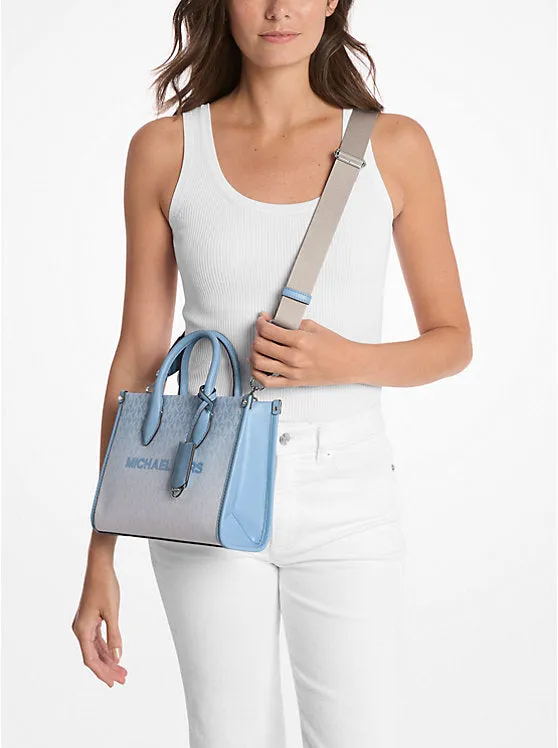Micheal Kors Mirella Small Ombre Signature Logo Crossbody Bag Jungle