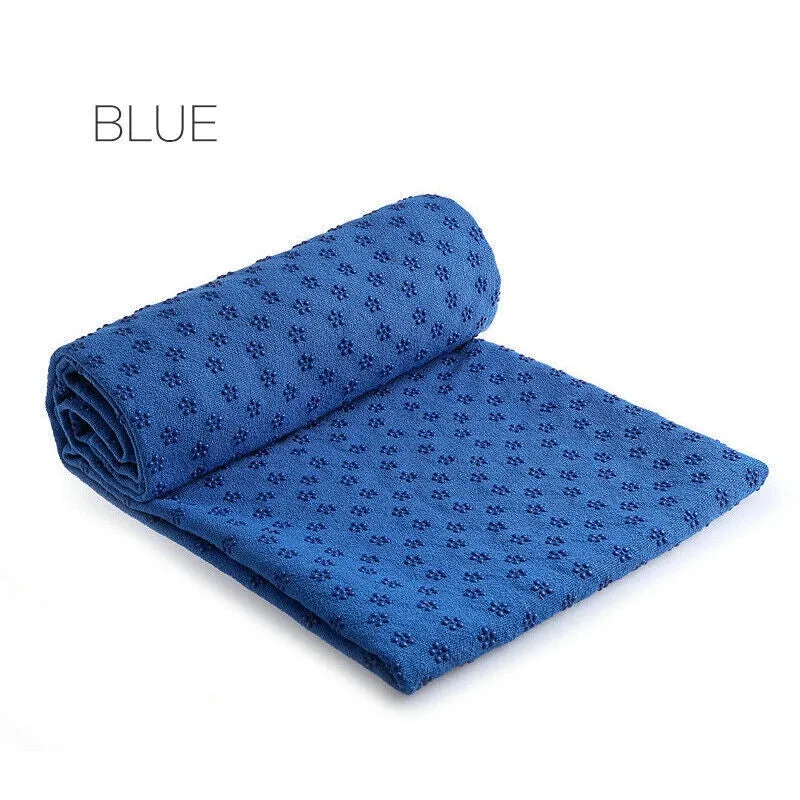Microfiber Thick Fitness Gym Blanket Non-Slip Eco-friendly Yoga Mat Towel Blue